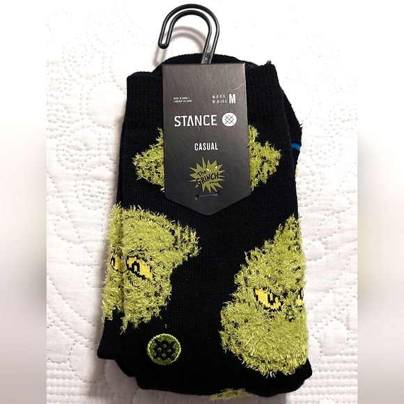 Stance Accessories - STANCE Casual Black Unisex The Grinch Socks NWT Size M
